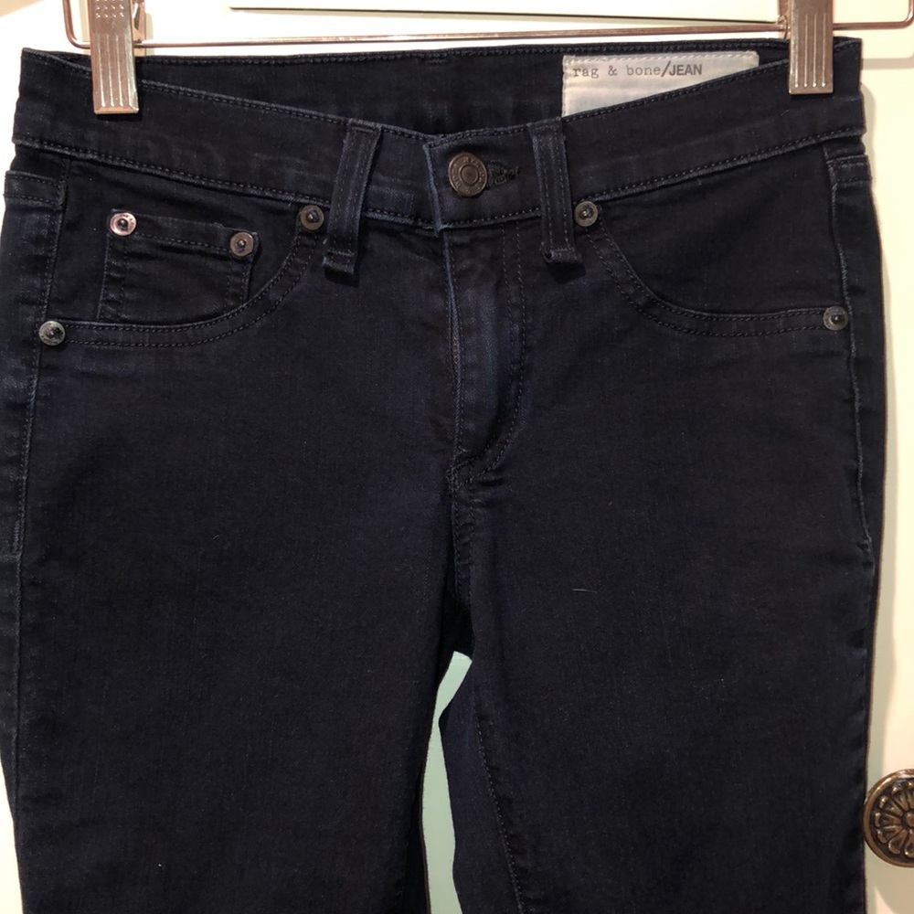 Rag and Bone Moto dark wash jeans